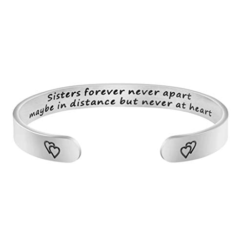 Joycuff Friendship Bracelet Best Friend Jewelry Gift Inspirational Cuff Bangle Engraved Birthday Present 